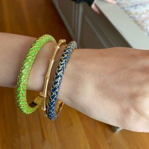 Lilly Pulitzer woven basket bangles